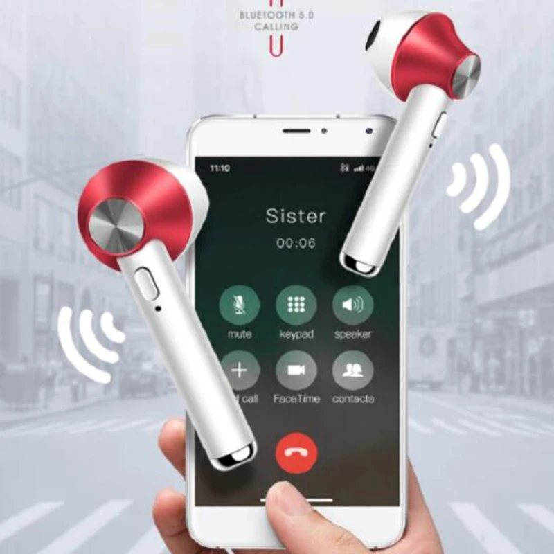 D012 TWS   Wireless Bluetooth 5.0 In-Ear Headphones Stereo Headset Earbuds Running  Sport  Earphones  With Mic