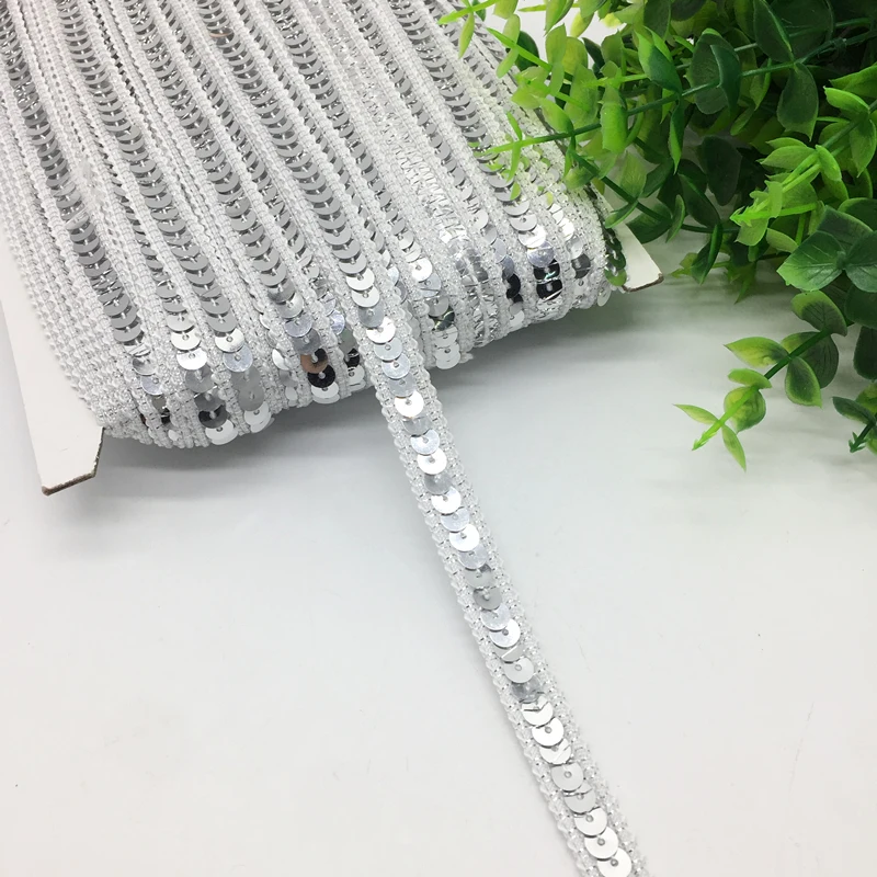 Ruban à Paillettes Rouge - 13 Mètres, Largeur 25 Mm - Bordure Tressée Avec Perles - Pour Couture, Décoration Mariage, Noël, DIY - 9