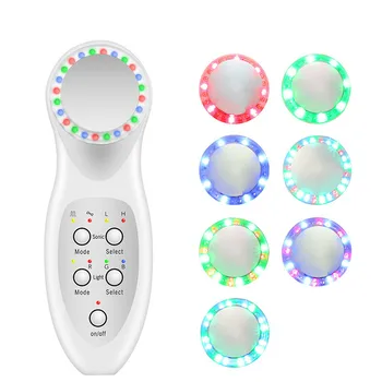 

7 Color Ultrasonic LED Photon Skin Rejuvenation Light Therapy Face Lift Cleaner Anti Wrinkle SPA Facial Beauty Massager