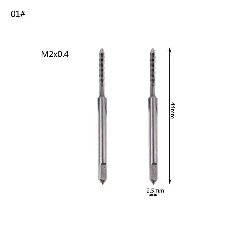 2шт легированная сталь ручные винты M2-M10 расширитель резьбы кран гаечный ключ нарезающие инструменты - Цвет: 01