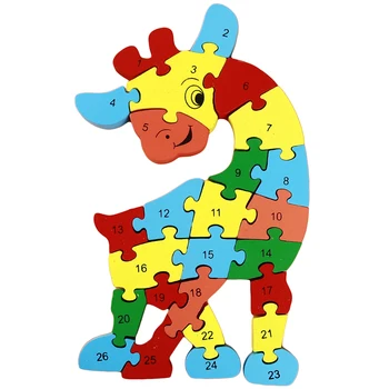 

Wooden Animal Alphabet Early Learning Puzzle Jigsaw For Kids Baby Educational Learing Intelligent Toys