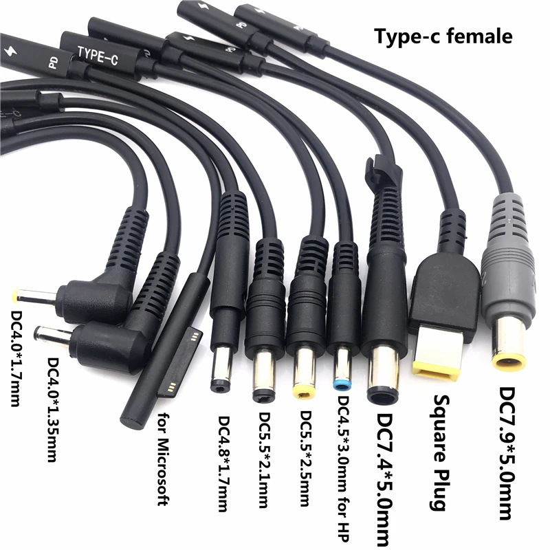 Зарядный кабель USB Type C PD DC 5 0*4 0 мм 1 35*1 7 для Lenovo Asus адаптер питания конвертер шнур