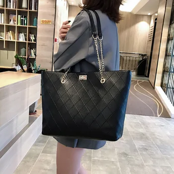 

Large Capacity Tote Bags For Women 2020 High Quality Handbags and Purses Female Luxury Brand Designer Vintage Shoulder Chain Bag