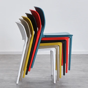 

Modern Fashion Design Plastic Backrest Plastic Chair Dining Chairs for Dining Rooms Restaurant Furniture Conference Office Chair