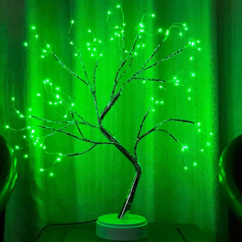 Tree Branch Desk Lamp Touch Switch Vintage Style Light for Party Home Decor Q84D