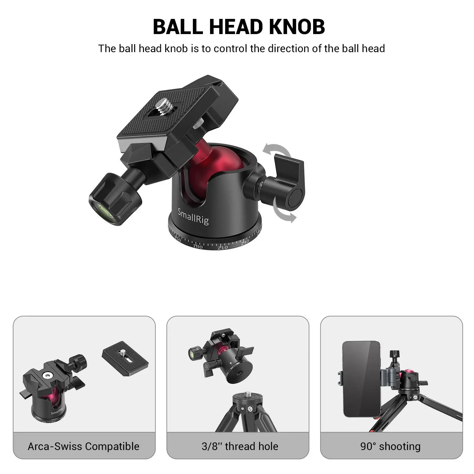 Universal Tabletop Mini Tripod with Panoramic Ball Head For Compact DSLRs/Mirror