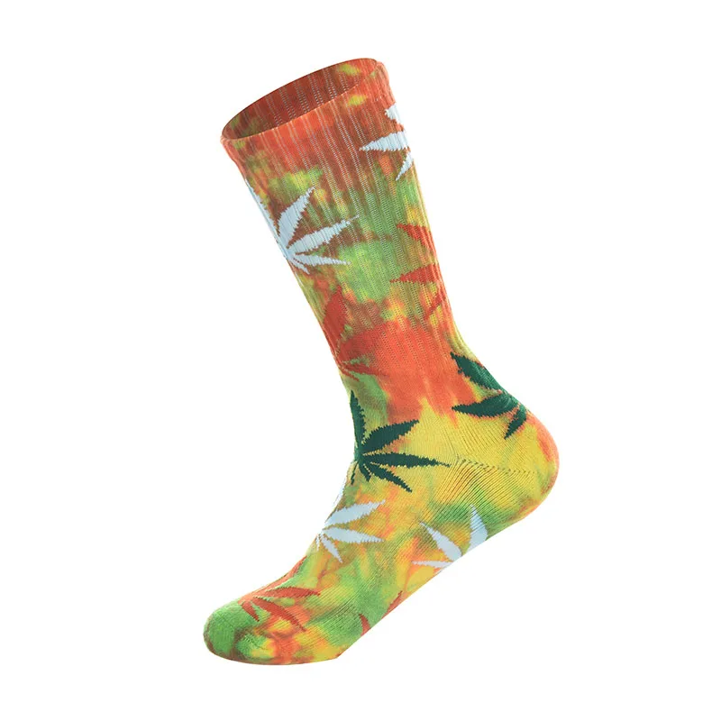 Кленовые носки с листьями для мужчин и женщин, бренд Tide Street, Европа и Америка ins Trend High Bang хип-хоп Leaf, длинные женские носки для баскетбола - Цвет: NO.5