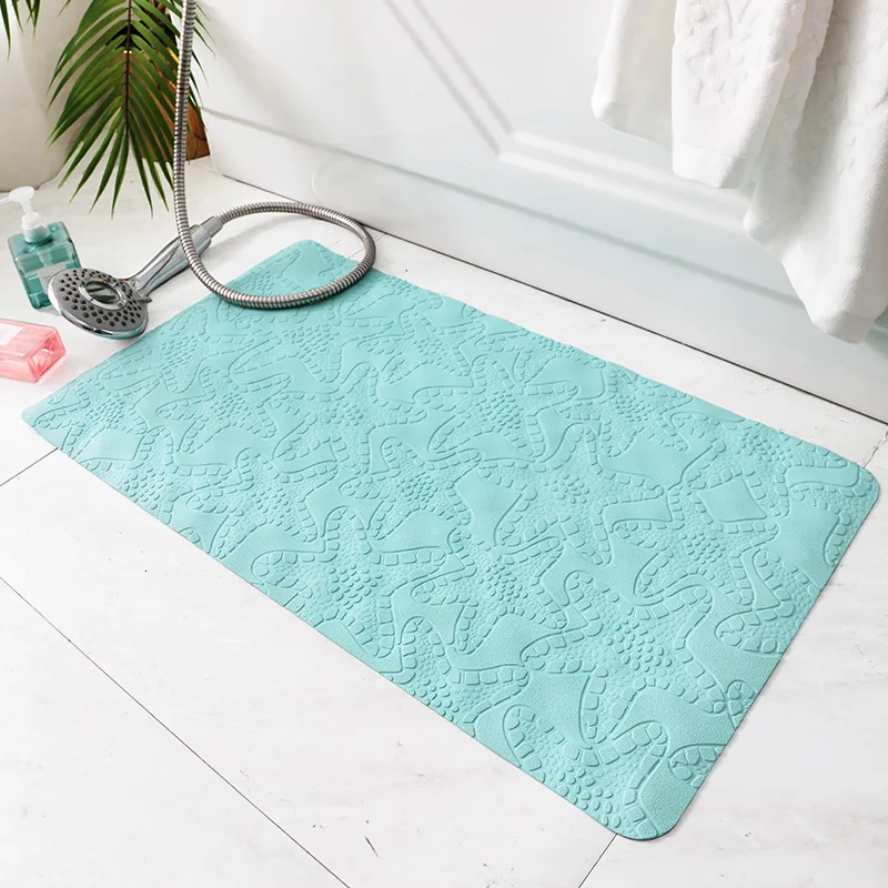 RFWCAK резиновый нескользящий коврик для ванной комнаты безопасный душ коврики для ванной коврик в ванную ванну коврик на присоске украшение дома - Цвет: Green