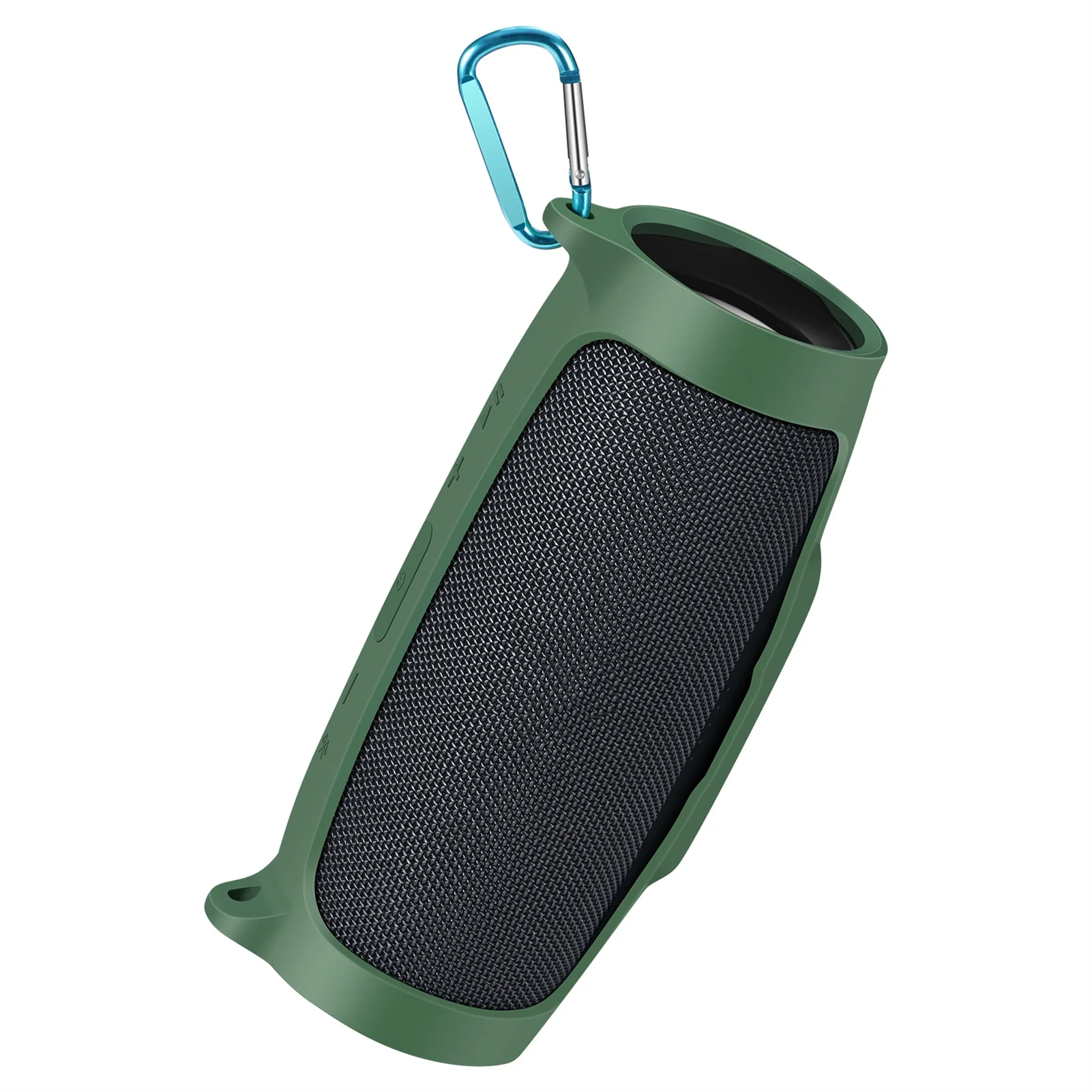 Housse de Protection avec Mousqueton & Bandoulière Xingsiyue Housse en Silicone pour JBL Charge Essential Portable Bluetooth Speaker 