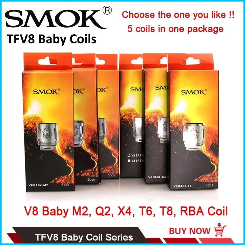 Оригинальная катушка SMOK TFV8 Baby Q2 0 4 Ом 6 V8 M2 X4 T6 T8 T12 с сетчатым сердечником для BABY |