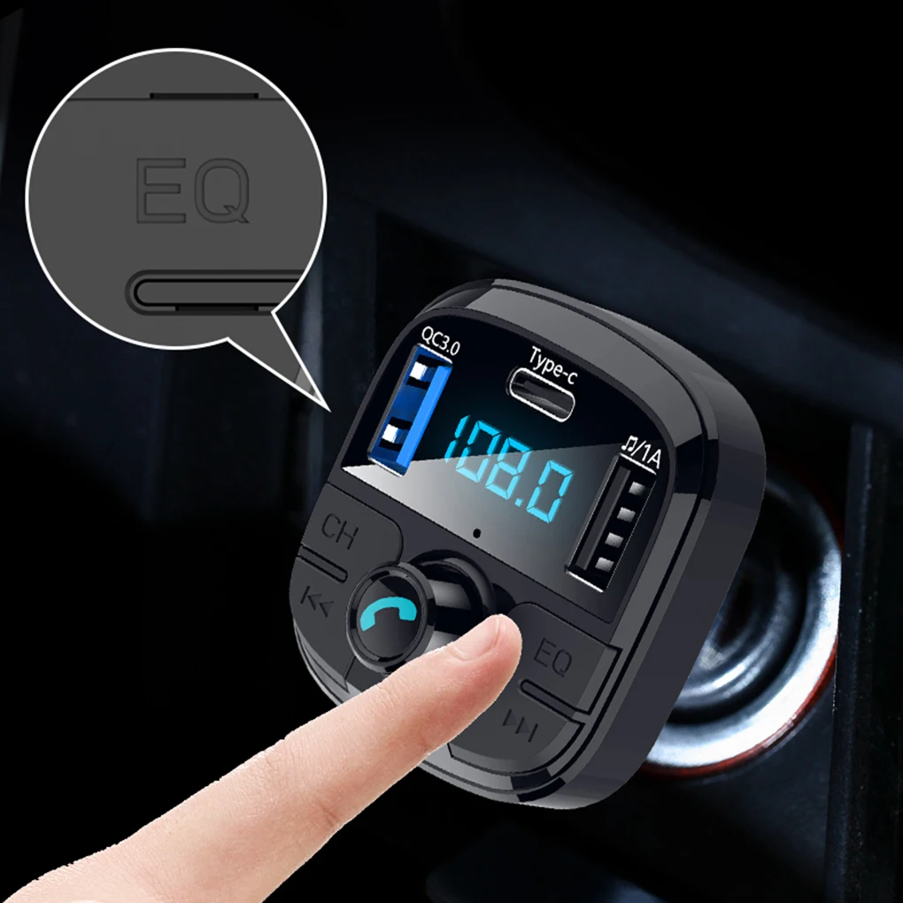 FM передатчик автомобильный беспроводной Bluetooth 5,0 комплект Авто MP3 плеер Поддержка U диск TF карта ЖК громкой связи