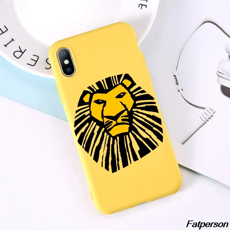 

2019 Lion King Simba yellow TPU Soft Silicone Phone Case Cover for Apple iPhone X XS MAX XR 8 7 6 6S Plus 5 5S SE Cover