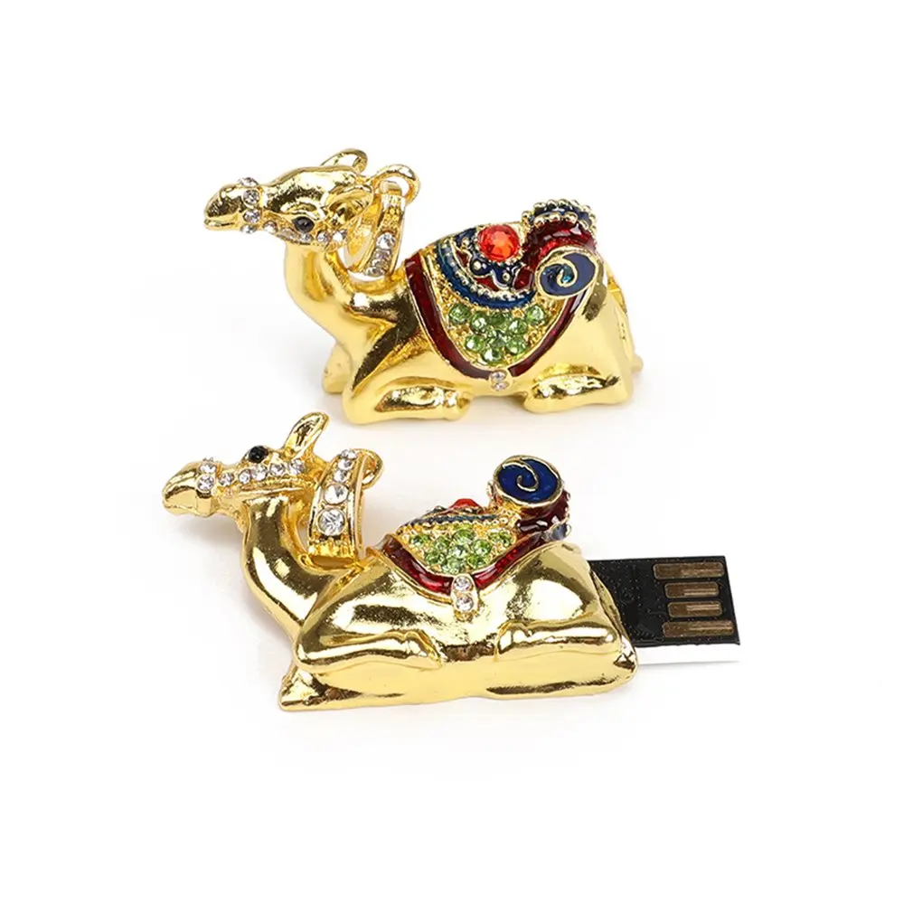 Flash Drive USB Cute Crystal Camel External Storage 64G U Disk