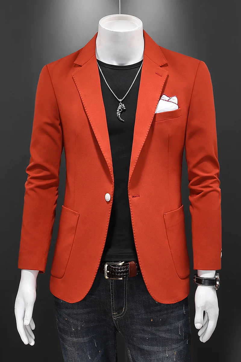 Plyesxale Men Blazer Personality Men's 