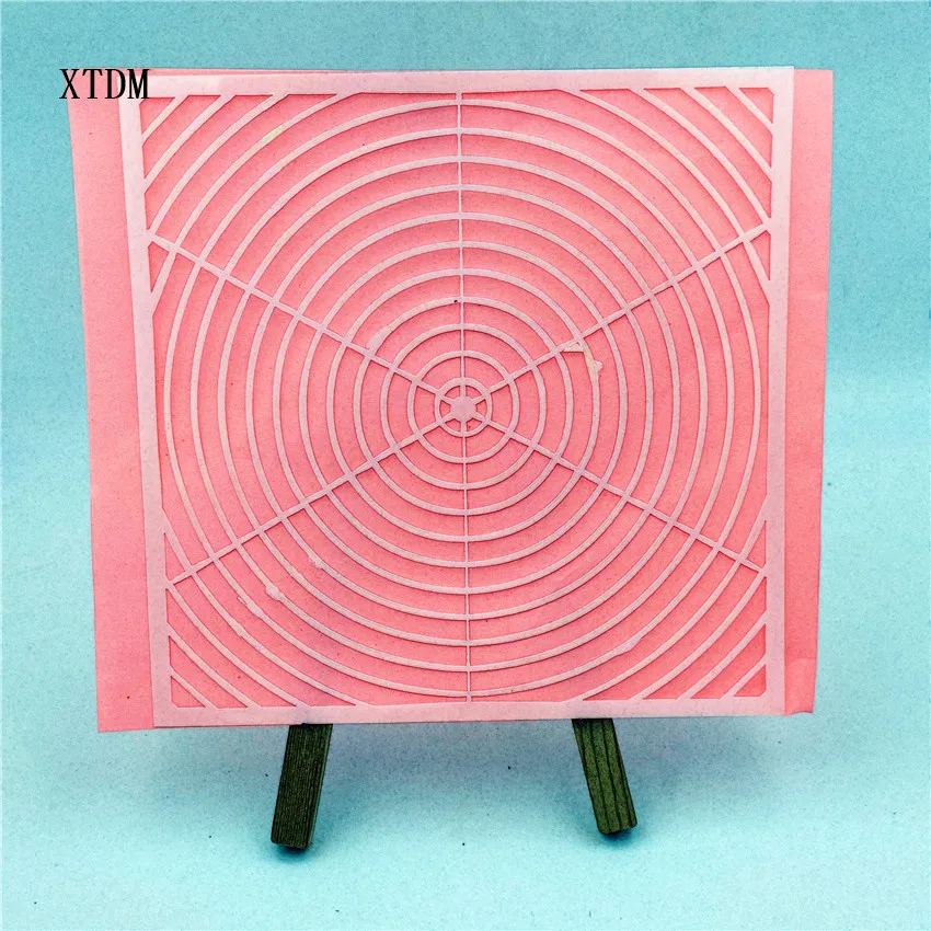 Круглые пластиковые формы Щит DIY торт шаблоны для вырезания Полые Украшения печать трафарет с кружевом День святого Валентина
