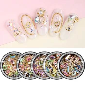 

1 Box Triangle Mixed Diamond Set Rhinestone Mix Design Filling UV Resin Epoxy Mold Makeing Jewelry Filling For DIY Jewelry