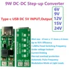 9W mini Type-C USB DC 5V to  6V 9V 12V 15V 24V DC DC Boost Step-up Converter  PWM PFM Voltage Regulator Module ► Photo 1/6