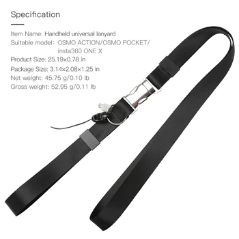 

Camera Strap Hanging Neck Hand Rope Lanyard Accessories for Insta360 One X for OSMO Action for OSMO Pocket Thread Locking