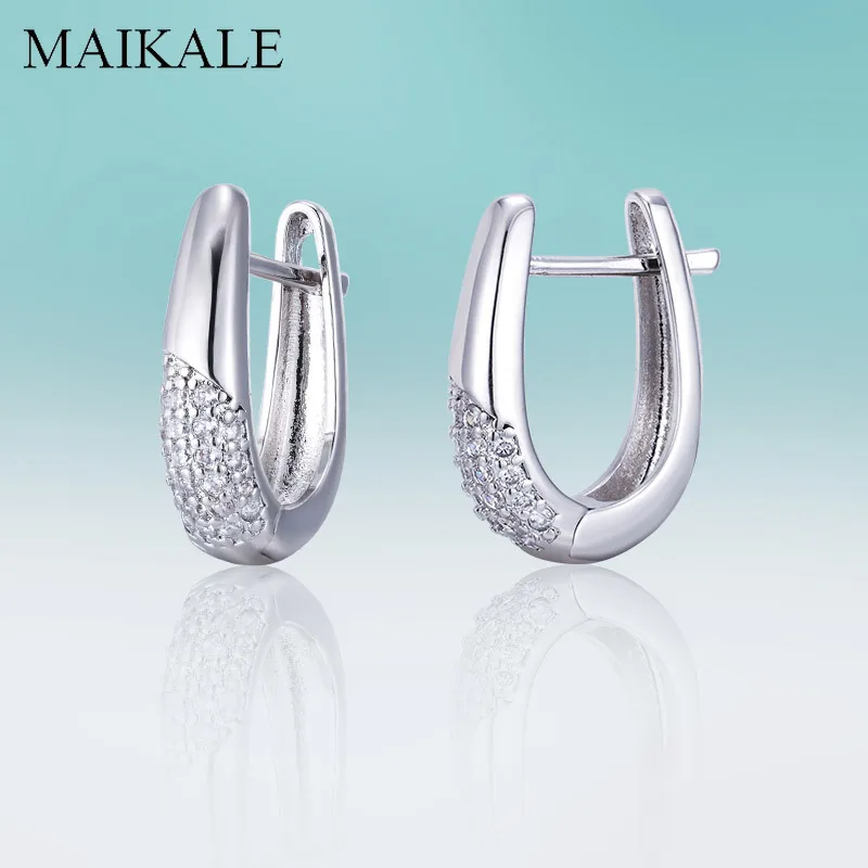 Женские маленькие серьги подвески MAIKALE модные U образные