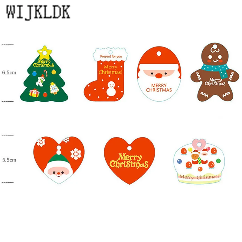

50pcs/lot Christmas OrnamentsKraft Paper Tag Christmas Decoration for Home Xmas Trees Decoration Christmas Decor Tags Navidad-S