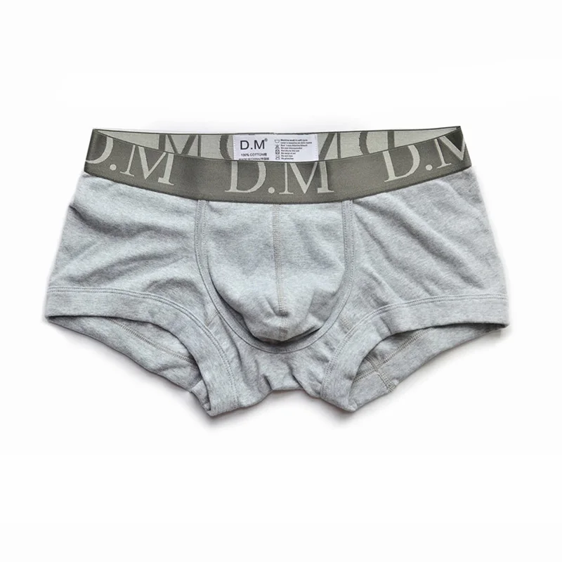 Трусы, мужское нижнее белье, боксеры, ropa interior hombre, с резьбой, мужское нижнее белье, хлопок, cueca masculina, боксеры para hombre bielizna - Цвет: Серый