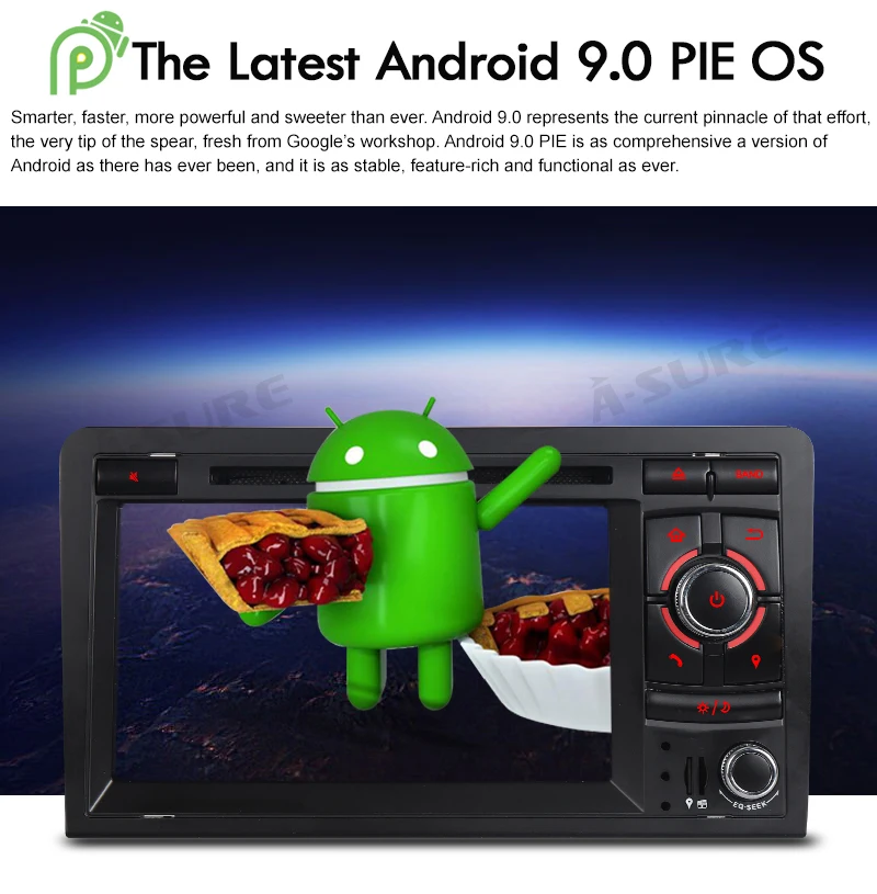 Excellent A-Sure 2 Din 7 Inch Android 9.0 Car Radio DVD GPS Player For Audi A3 (2003-2011) S3 RS3 RNSE-UP Navigation With 4GB RAM 8 Core 6 Excellent A-Sure 2 Din 7 Inch Android 9.0 Car Radio DVD GPS Player For Audi A3 (2003-2011) S3 RS3 RNSE-UP Navigation With 4GB RAM 8 Core 6