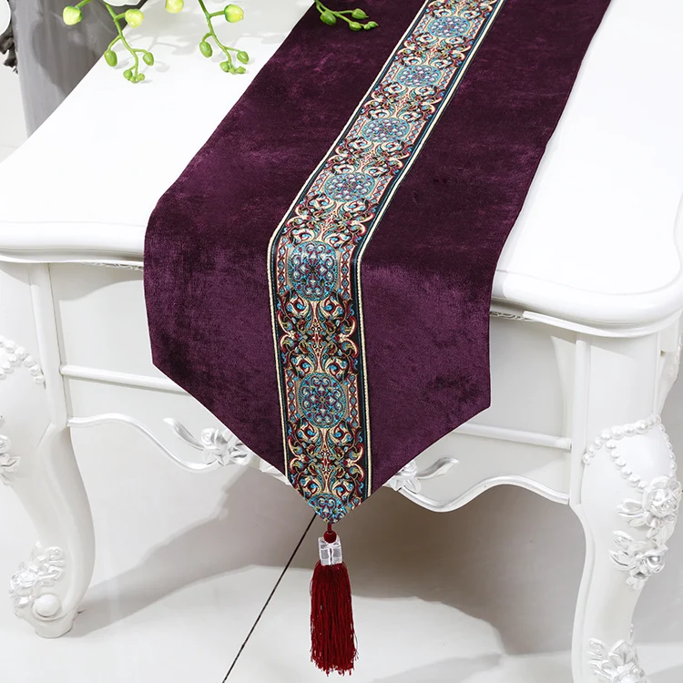 Высококачественная Европейская скатерть-дорожка, кровать, флаг, роскошный декоративный настольный флаг, свадебная ткань, размер на заказ - Цвет: 012