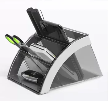 

Remote Control Holder TV Remote Caddy Stationery Cosmetic Desk Storage Organizer Office Supplies Pen Holder 3 Compartments Tiers