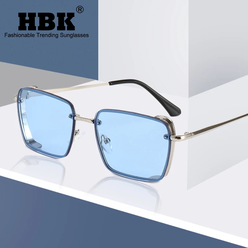 

Classic Punk Sunglasses Fashion Men Women Brand Designer Vintage Square Gradient Sun Glasses High Quality Metal Frame Eyewear