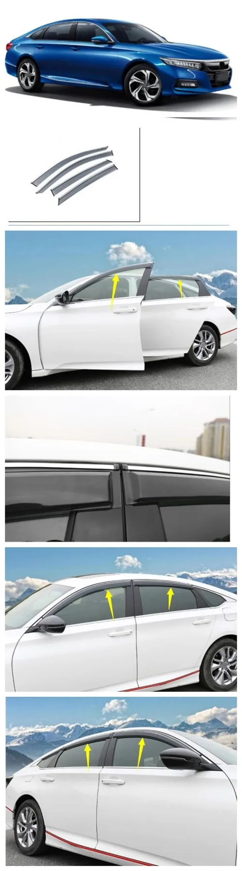 Для Honda 10 поколение accord прозрачный дождевой щит ремонт Инжекционный дождевой щит для бровей Оконное украшение
