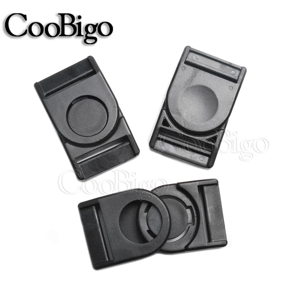 20pcs Plastic Black Center Side Release Buckle Swivel Clasp Accessories Webbing Strap Belt Backpack Pet Collar DIY Craft 27.5mm