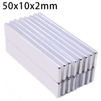 

1/5/10pcs 50mm x 10mm x 2mm Powerful Block Square Magnet Craft Model Rare Earth 50*10*2 Neodymium Permanent Magnet 50x10x2