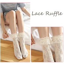 Новые сексуальные кружевные носки с цветами для женщин и девочек, летние мягкие эластичные короткие носки в сеточку