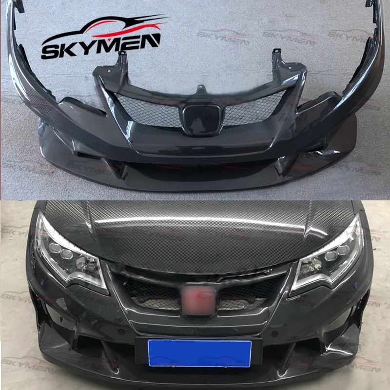 ForHondaCivicFK2TypeRCarbonFiberGlassMugenStyleCarFrontBumperAutoBumper.jpg