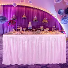 275*77 см 9 футов сетка настольная юбка прямоугольная Свадьба День рождения поднос для еды макет реквизит окружность стола вечерние украшения