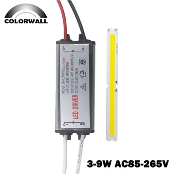

3-9W LED COB chip rectangle Bar light Strip bulb with Waterproof driver AC100V 220V constant 300mA Home Lighting replacement
