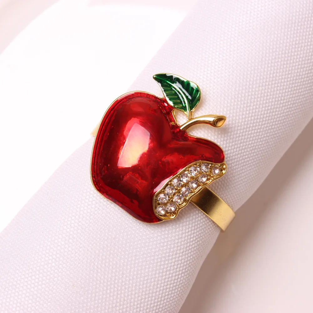 Metal Christmas Napkin Ring 1PC Xmas Decor Napkin Holder Reindeer Horn Buckle Wedding Home Hotel Dinnnig Table Decoration