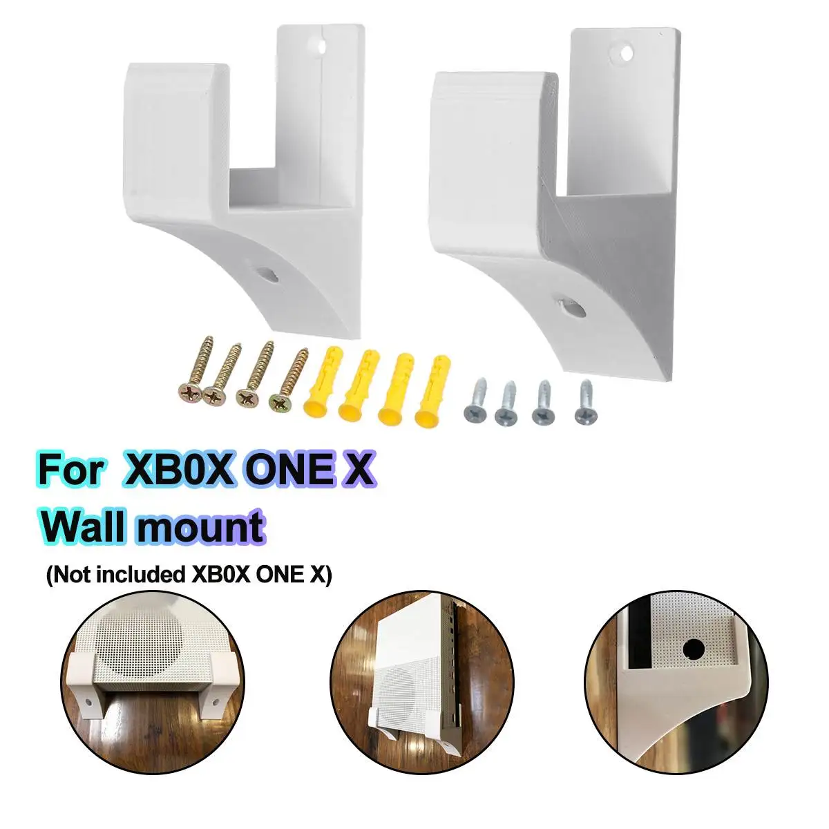 Белый 3D напечатанный с винтами настенный держатель для XB0X ONE X игровой коврик док геймпад подставка держатель