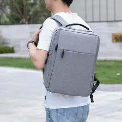 Backpack Men Laptop Casual  Business Bag Computer Notebook Backpacks Simple Usb Charging Backpack Casual Business Computer Bag