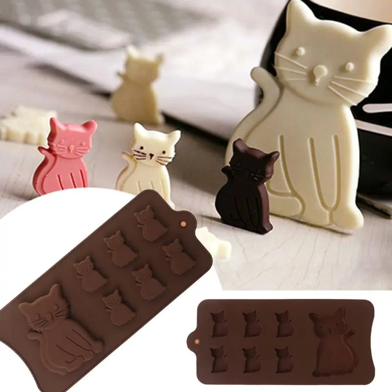 3D мультяшная кошка шаблон силиконовая помадка для бисквита штамп DIY Форма для торта шоколадное печенье декор для пудинга Инструменты для выпечки дома