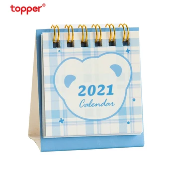 

2021 New Arrive Creativity Mini Desk Calendar Memo Coil Calendar Book Table Planner Yearly Agenda Organizer Desktop Supplies