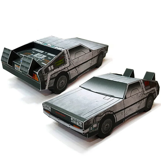 Back To The Future DMC-12 Car Folding 3D Paper Model Papercraft Art Origami DIY Kids Adult Handmade Craft Toys ZX-020 1