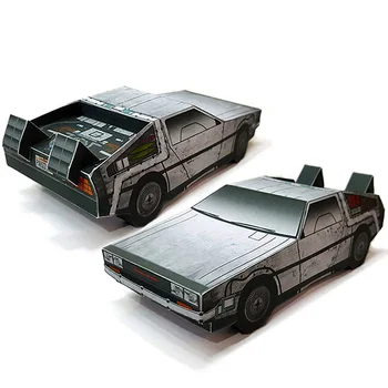 

Back To The Future DMC-12 Car Folding Cutting 3D Paper Model Papercraft DIY Kids Adult Handmade Craft Toys ZX-020