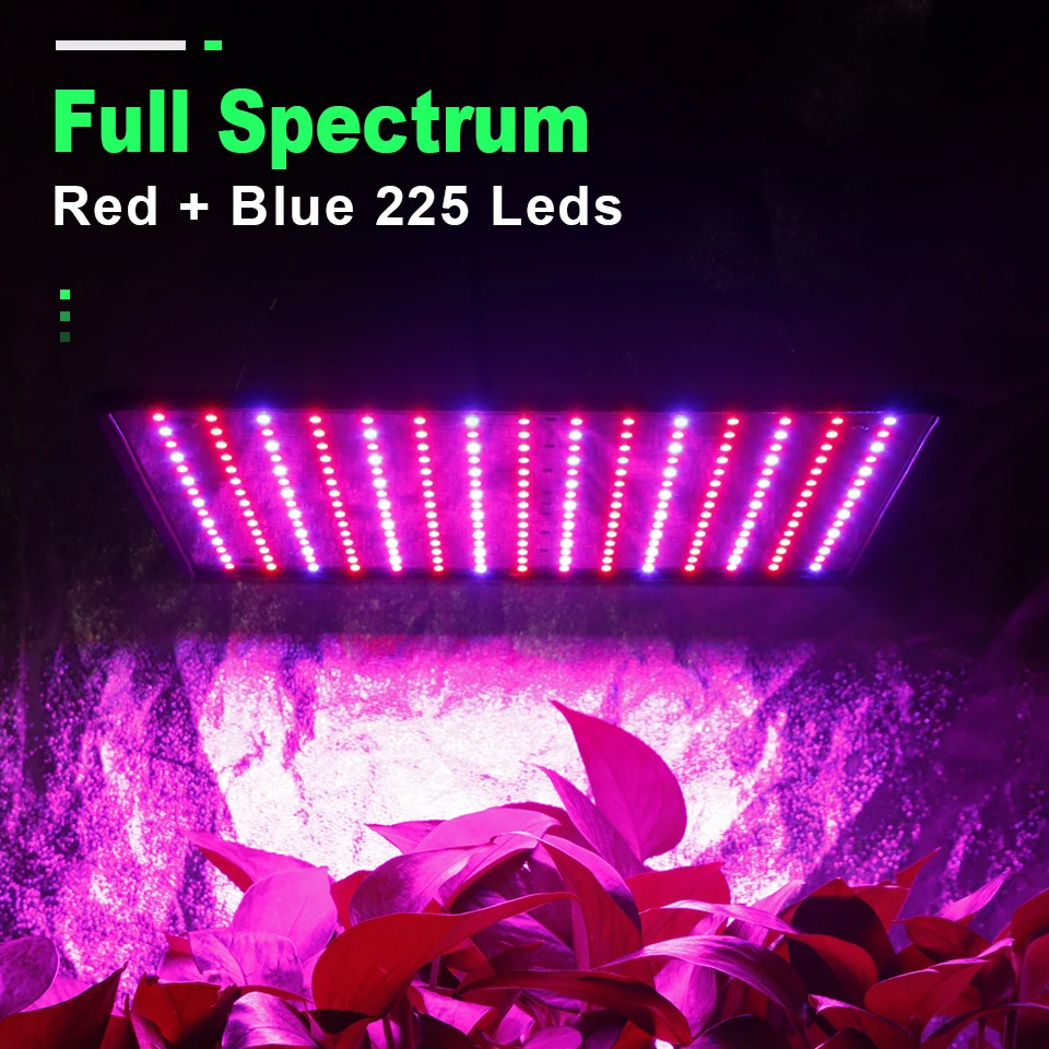 Comprar 2 uds 1000W lámpara de cultivo LED interior de espectro completo para tienda de luz de cultivo de plantas tienda de campaña Fitolampy hyto UV IR rojo azul 225 Led semillas de flores