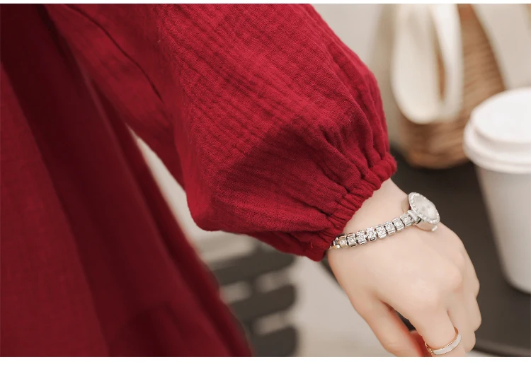 Maternity Clothes Loose Stylish Long Sleeves Dress for Pregnant Women Mom Dress 2132~B~48~009