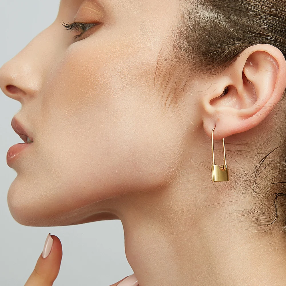 Женские серьги-подвески ENFASHION висячие серьги из нержавеющей стали золотого цвета