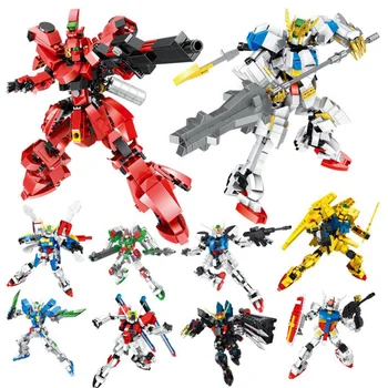 

Hot super robot war zeta gundam seed destiny Strike God rx-78 EXIA Barbatos building block model Amuro Char figure brickS toyS