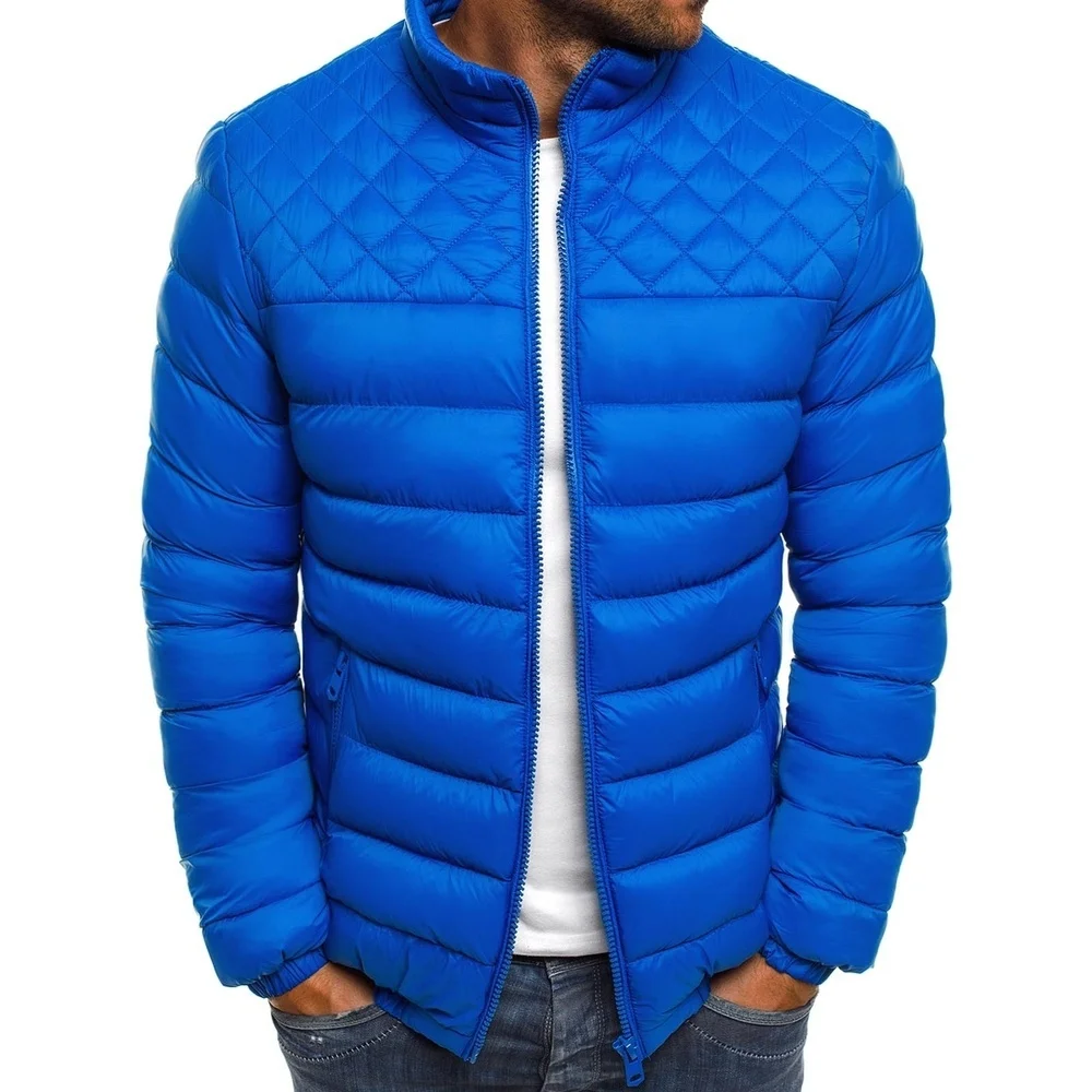 CYSINCOS, модная зимняя куртка для мужчин, для пар, тонкий пуховик с капюшоном, однотонное черное пальто, парка, манто, Femme Hiver, теплое - Цвет: blue