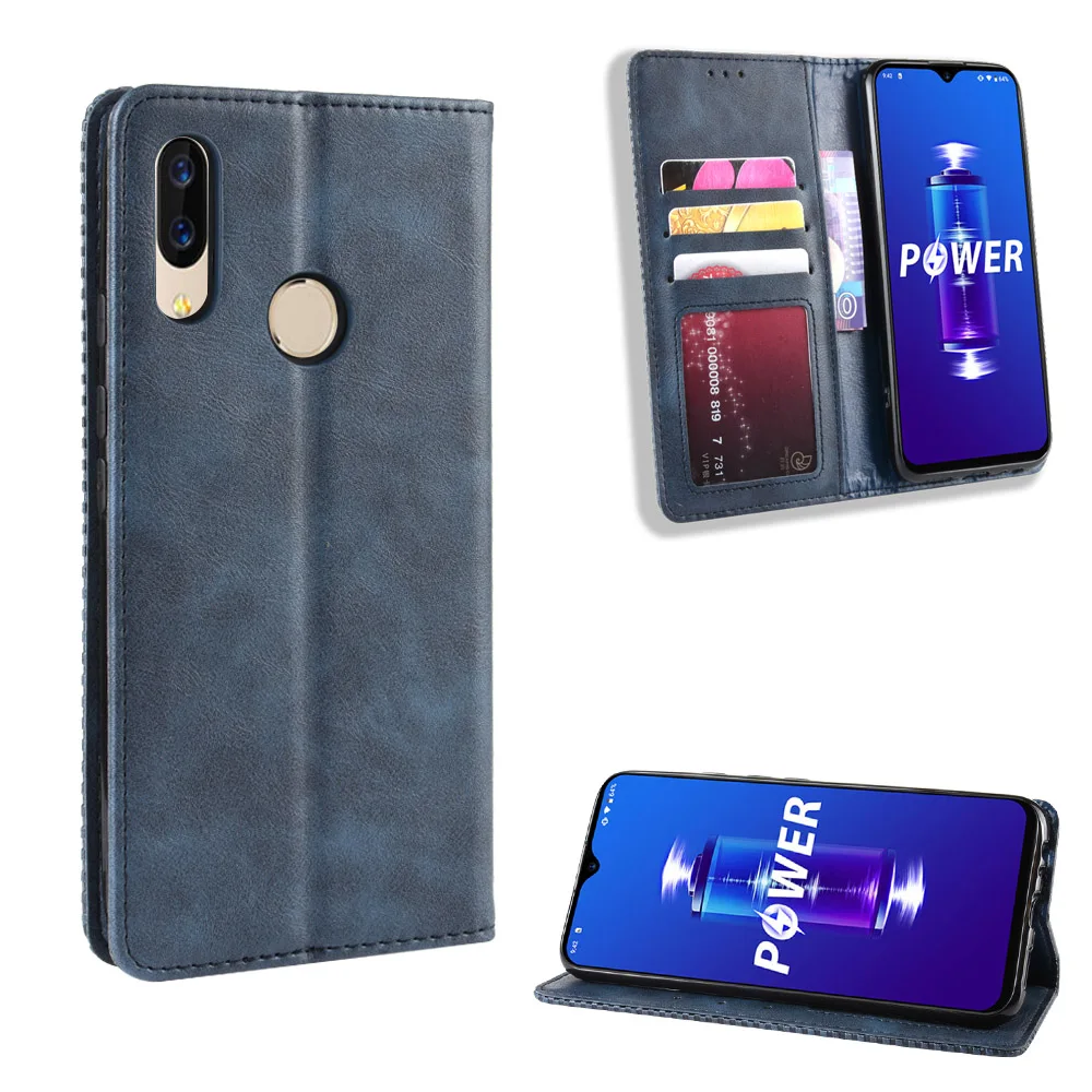 Для Umidigi power Case Umidigi power Wallet флип стиль винтажный кожаный чехол для телефона для Umidigi power с фоторамкой