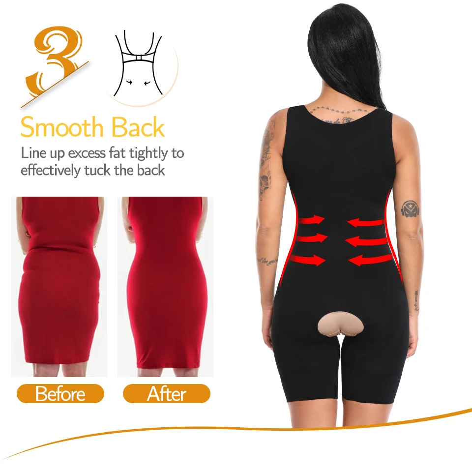 Women Shapewear Postpartum Bodysuits Corrective Underwear Slimming Full Body Shaper Waist Trainer Bodysuit Fajas Colombianas shapewear bodysuit
